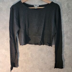 Bozzolo Black Crop Top with Sleek Design